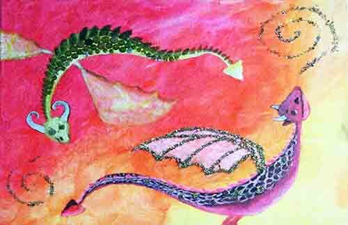 dragons painting