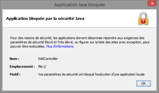 application blocked message