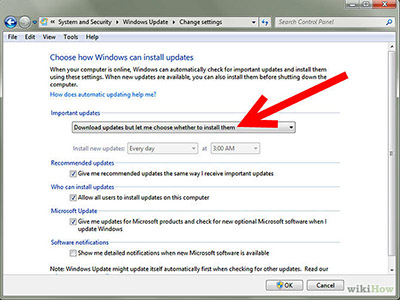 choose updates but let me decide whether to install them