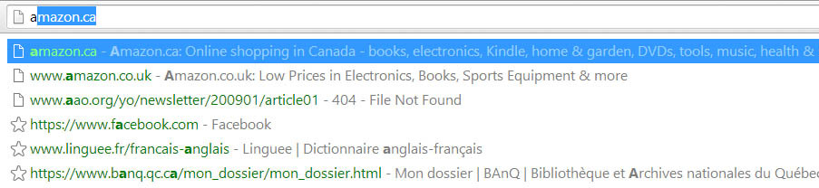 url bar